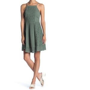 Crimson in Grace Floral Eyelet Inset Sundress